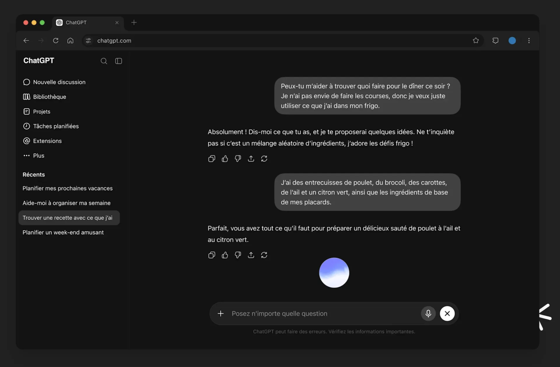 Interface site chat gpt open ai
