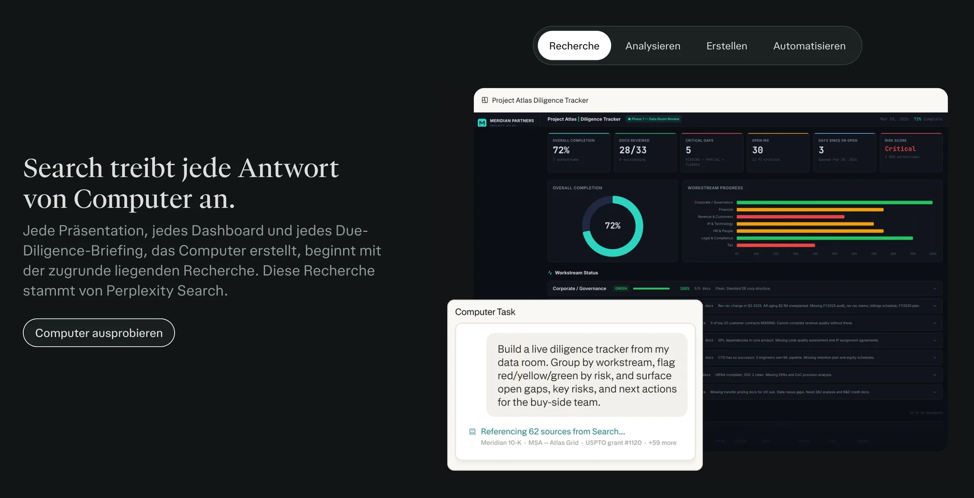 Perplexity website