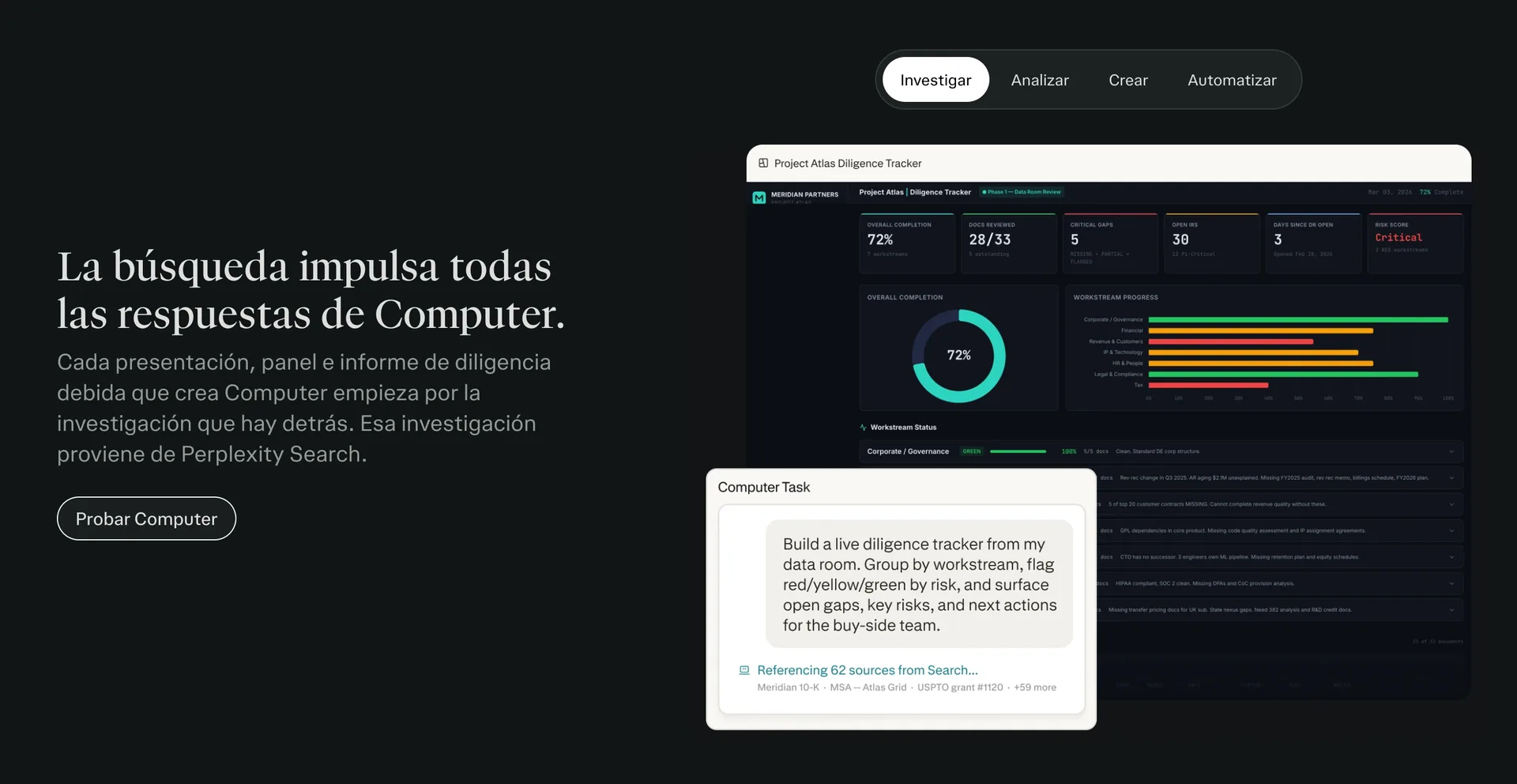 Perplexity website