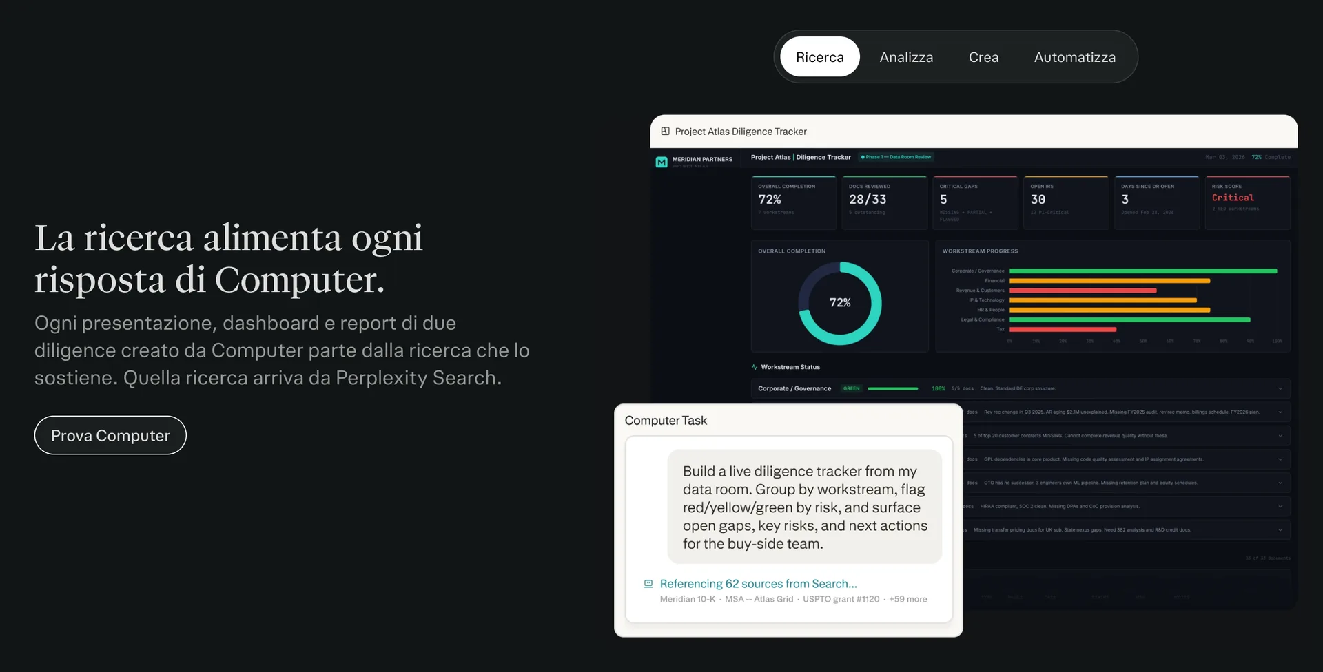 Perplexity website