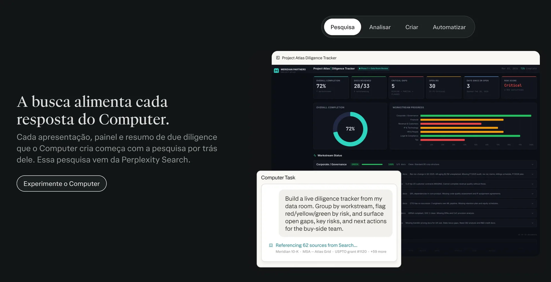 Perplexity website
