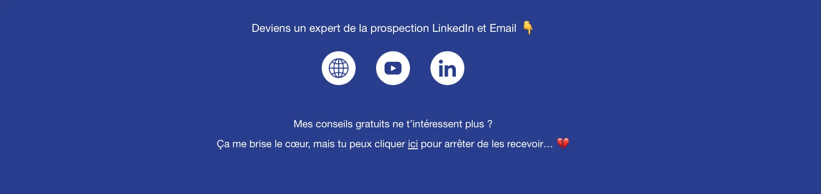 Exemple opt-out dans un email marketing.