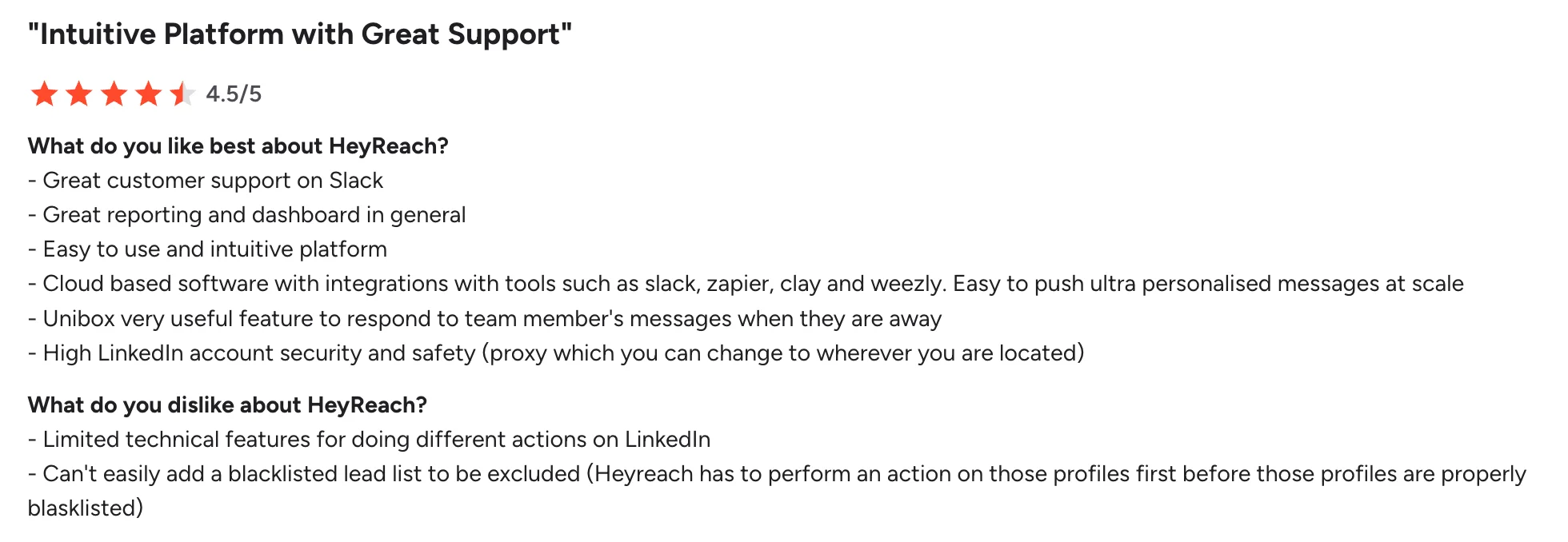 HeyReach reviews