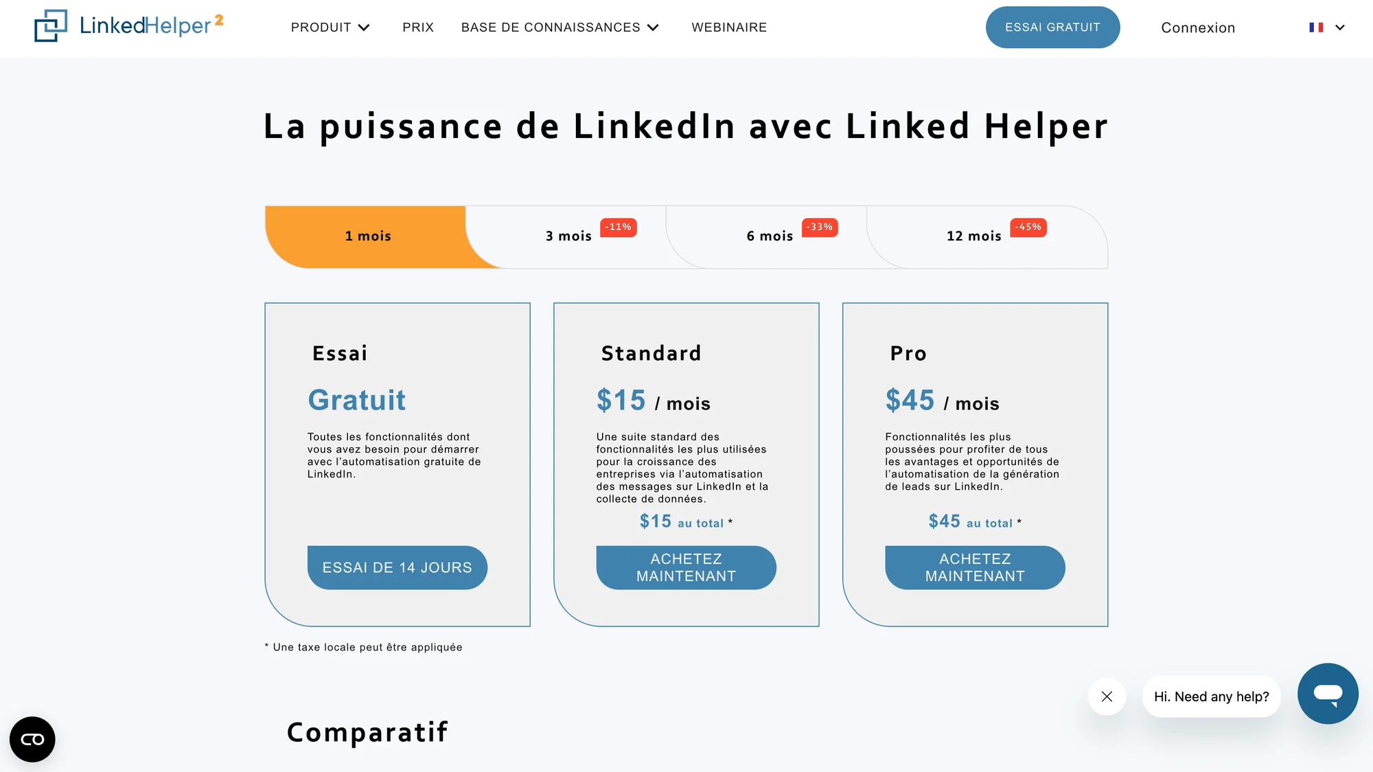 LinkedHelper prix abonnnement