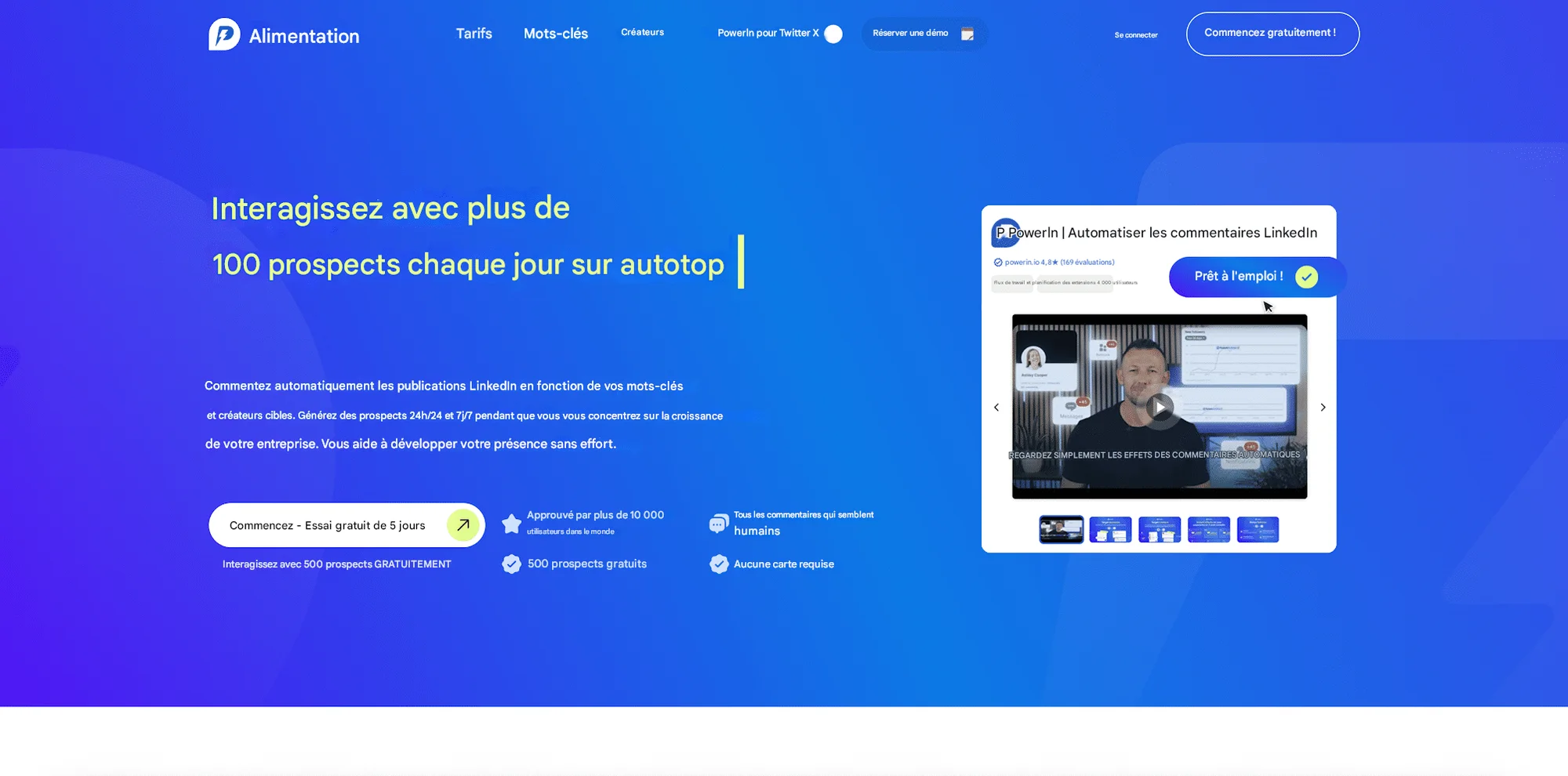 Bot LinkedIn : Powerin - Pods d’engagement LinkedIn (commentaires IA)