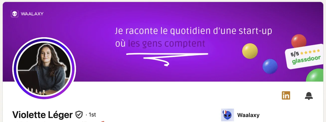 Photo de profil LinkedIn avec un cercle de couleur