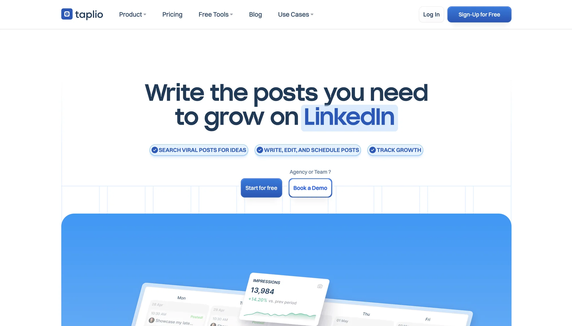 tapilo LinkedIn analytics tool