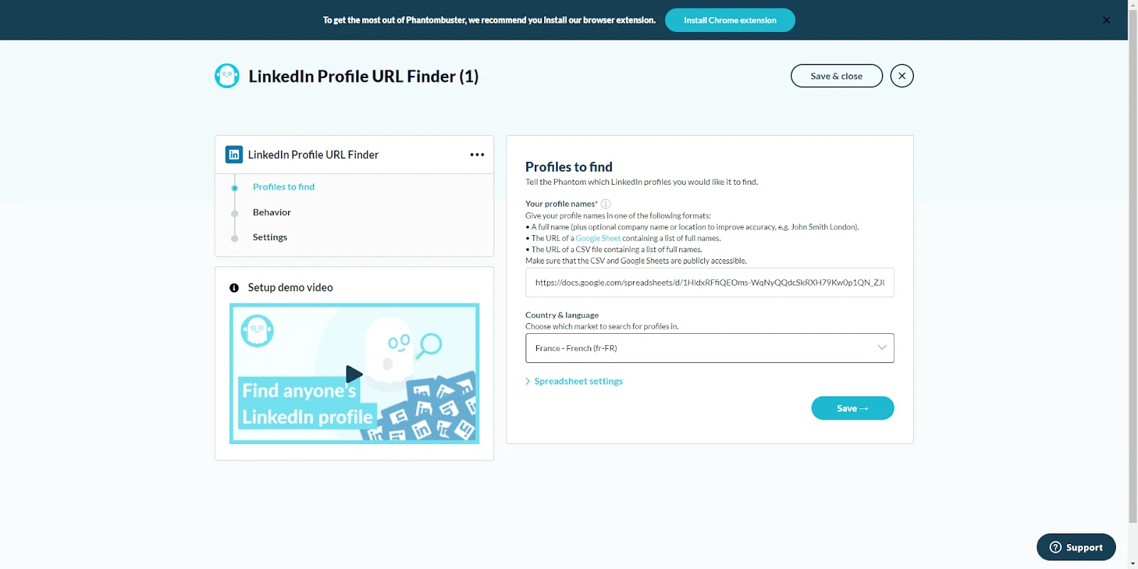 Primer paso para la obtención de las URL de tus contactos LinkedIn