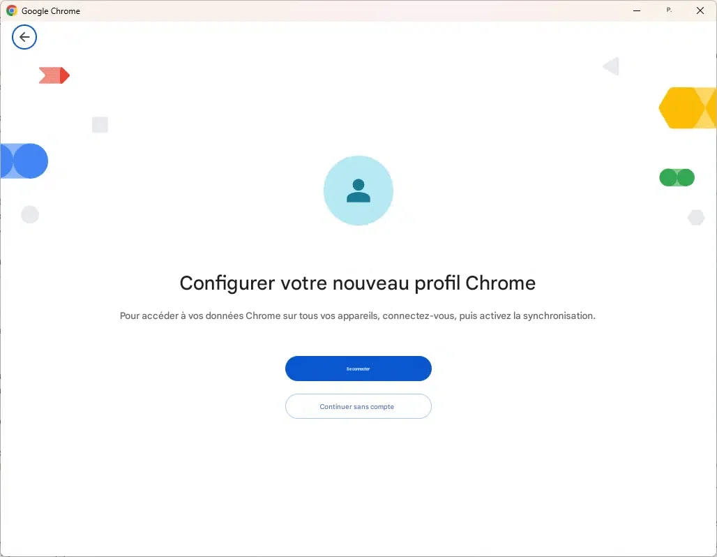 Configurer un nouveau profil Chrome et une nouvelle adresse e-mail.