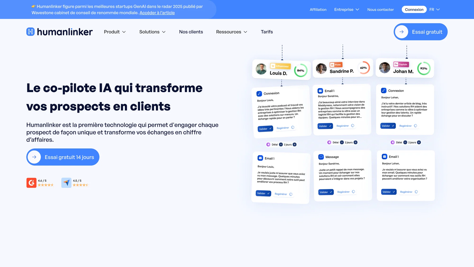 Humanlinker outil de prospection pour personnaliser les messages
